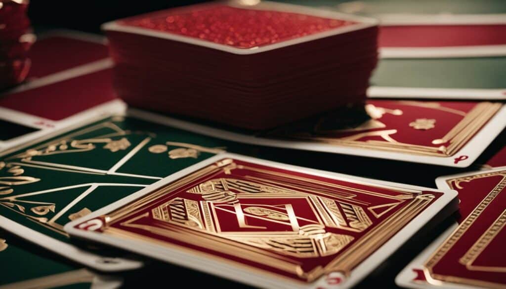 Deck of baccarat cards